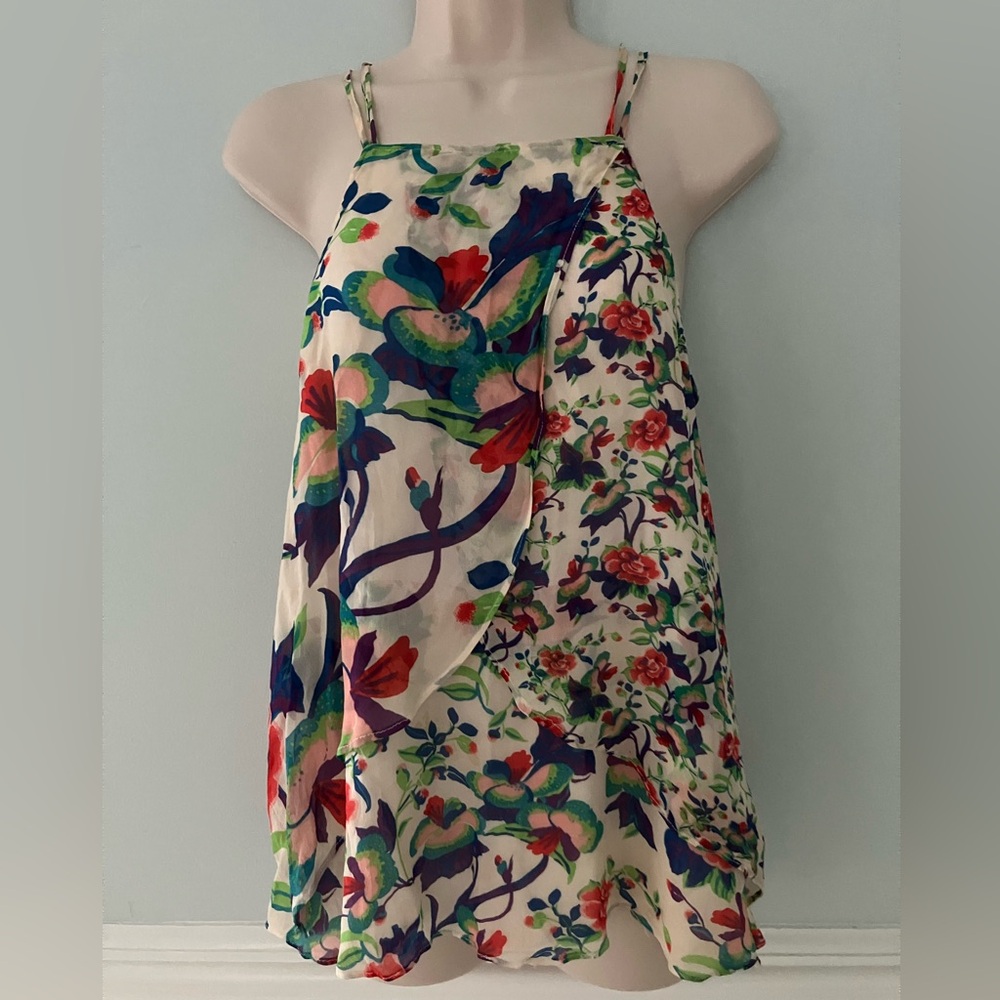 MAEVE by ANTHROPOLOGIE ST Lucia tank top cami boho Cottagecore artsy floral S